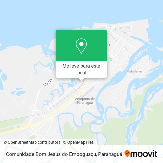 Comunidade Bom Jesus do Emboguaçu mapa