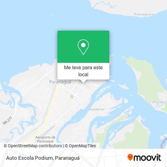 Auto Escola Podium mapa