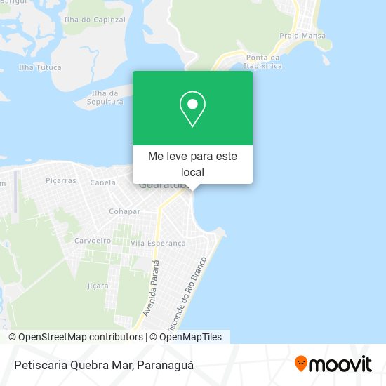 Petiscaria Quebra Mar mapa
