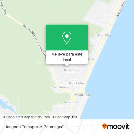Jangada Transporte mapa