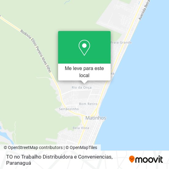 TO no Trabalho Distribuidora e Conveniencias mapa