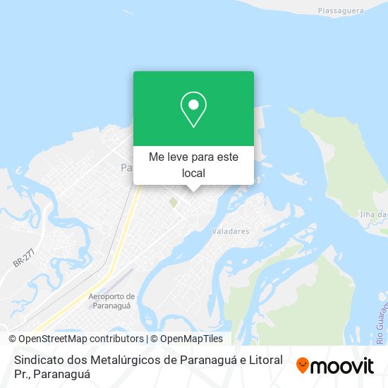 Sindicato dos Metalúrgicos de Paranaguá e Litoral Pr. mapa