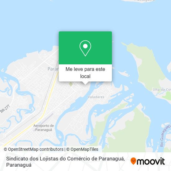 Sindicato dos Lojistas do Comércio de Paranaguá mapa