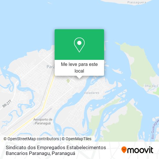 Sindicato dos Empregados Estabelecimentos Bancarios Paranagu mapa