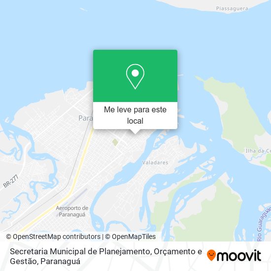 Secretaria Municipal de Planejamento, Orçamento e Gestão mapa