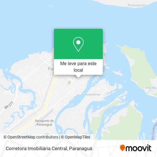 Corretora Imobiliária Central mapa