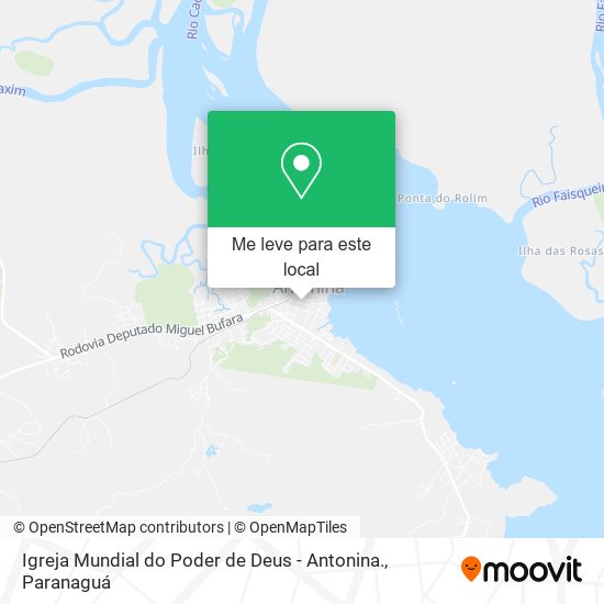 Igreja Mundial do Poder de Deus - Antonina. mapa