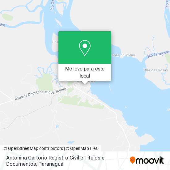 Antonina Cartorio Registro Civil e Titulos e Documentos mapa