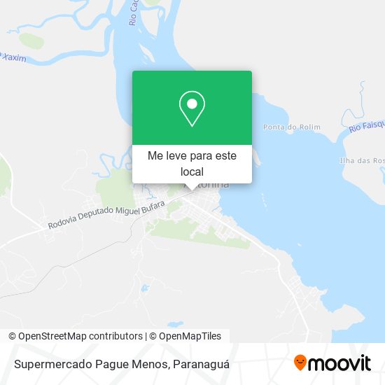 Supermercado Pague Menos mapa