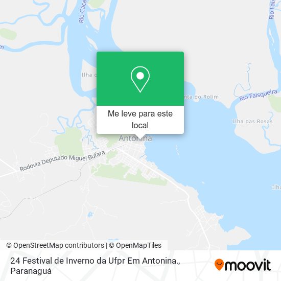 24 Festival de Inverno da Ufpr Em Antonina. mapa