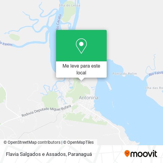 Flavia Salgados e Assados mapa