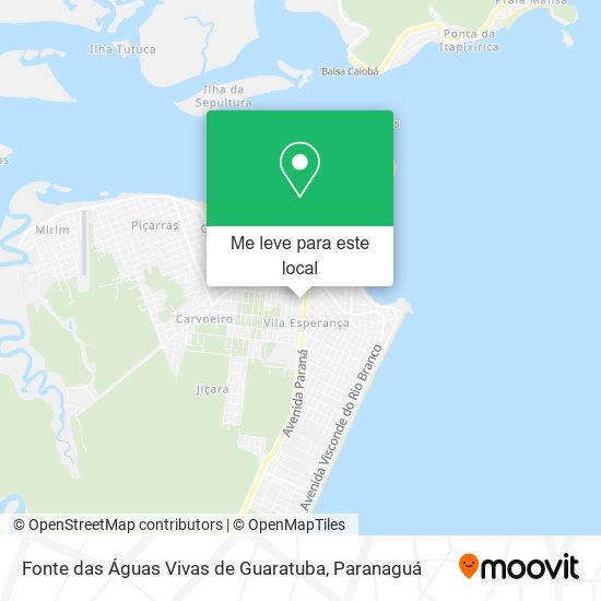 Fonte das Águas Vivas de Guaratuba mapa