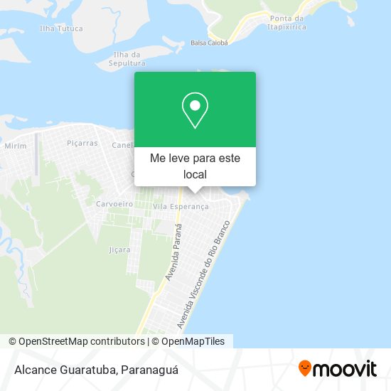 Alcance Guaratuba mapa