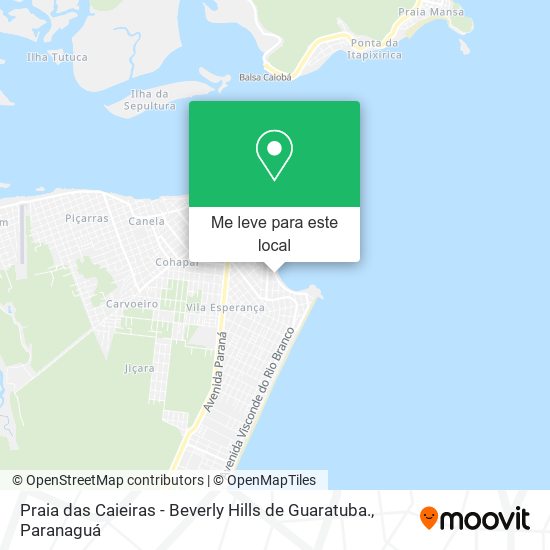Praia das Caieiras - Beverly Hills de Guaratuba. mapa