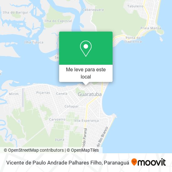 Vicente de Paulo Andrade Palhares Filho mapa