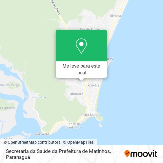 Secretaria da Saúde da Prefeitura de Matinhos mapa