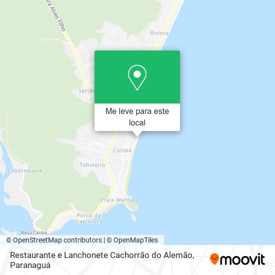 Restaurante e Lanchonete Cachorrão do Alemão mapa