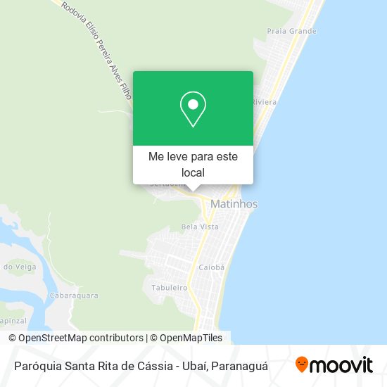 Paróquia Santa Rita de Cássia - Ubaí mapa