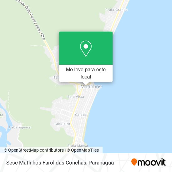 Sesc Matinhos Farol das Conchas mapa