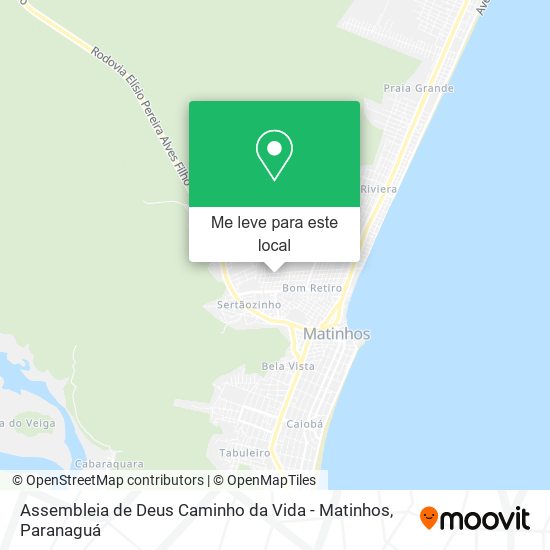 Assembleia de Deus Caminho da Vida - Matinhos mapa