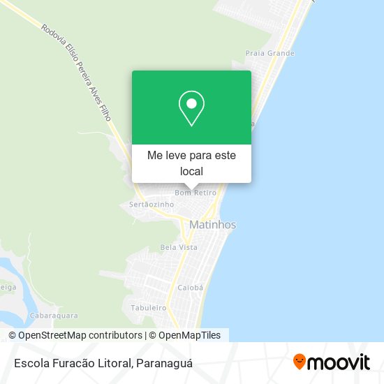 Escola Furacão Litoral mapa