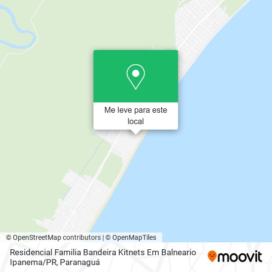 Residencial Familia Bandeira Kitnets Em Balneario Ipanema / PR mapa