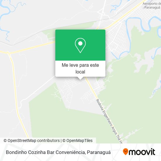 Bondinho Cozinha Bar Conveniência mapa