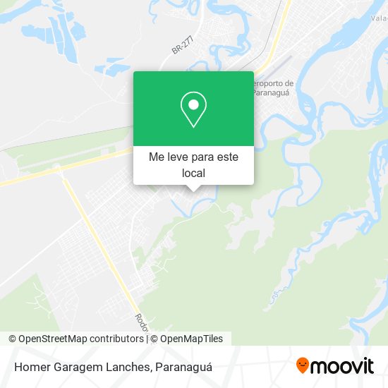 Homer Garagem Lanches mapa