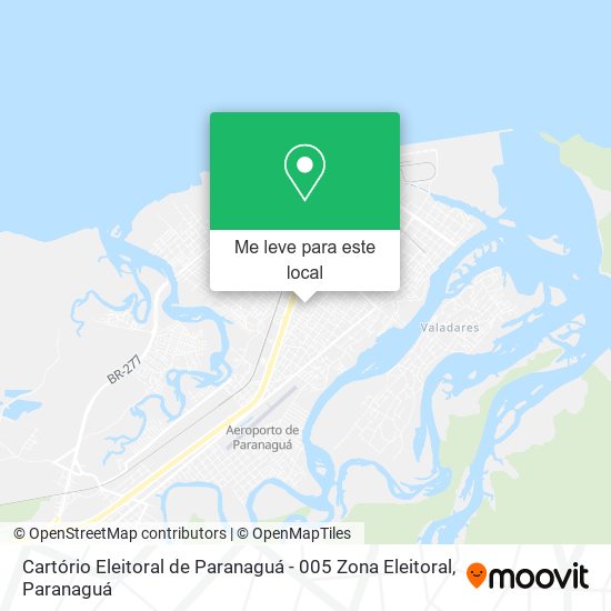 Cartório Eleitoral de Paranaguá - 005 Zona Eleitoral mapa