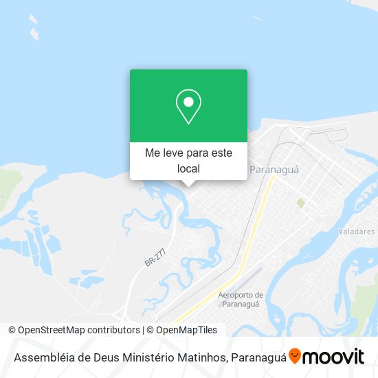 Assembléia de Deus Ministério Matinhos mapa