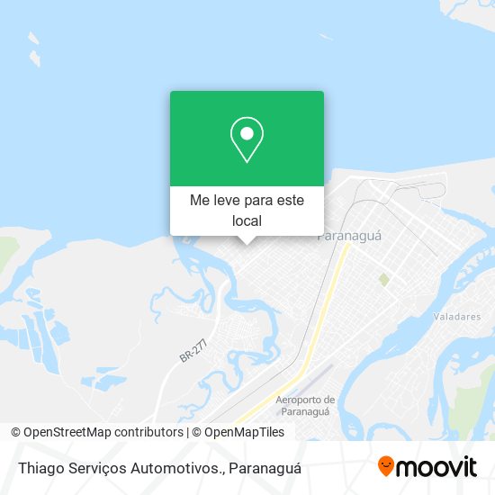 Thiago Serviços Automotivos. mapa