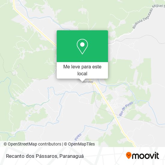 Recanto dos Pássaros mapa