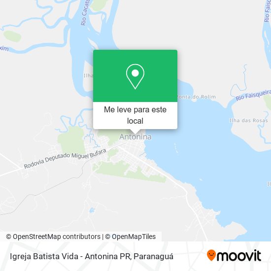 Igreja Batista Vida - Antonina PR mapa