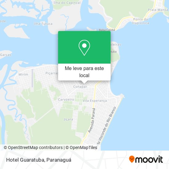 Hotel Guaratuba mapa