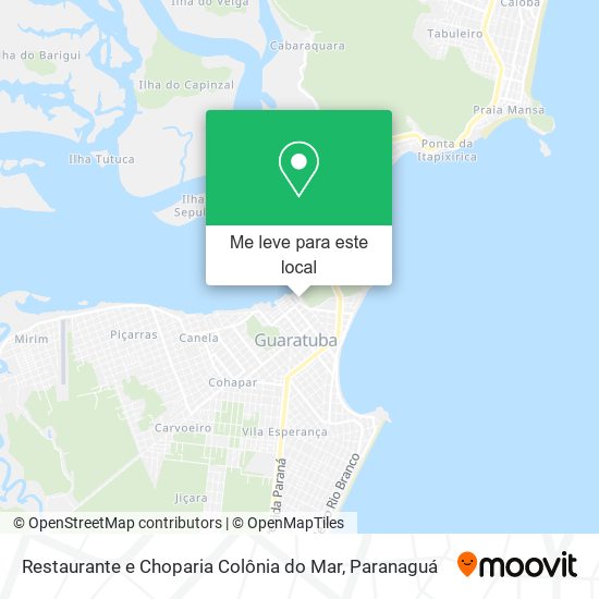 Restaurante e Choparia Colônia do Mar mapa