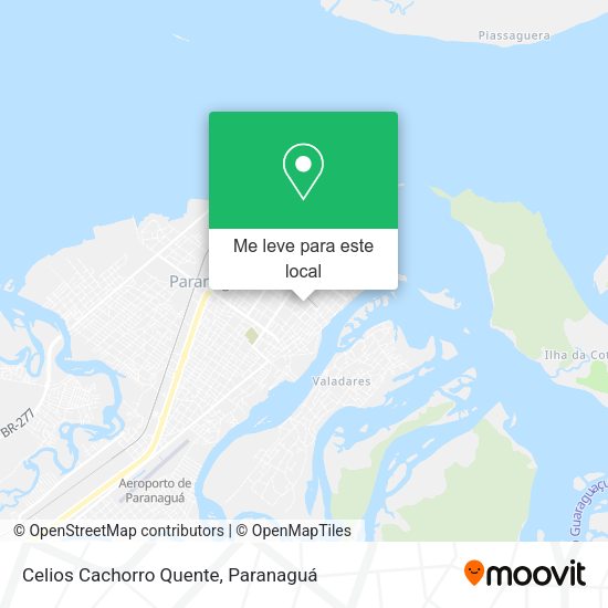 Celios Cachorro Quente mapa
