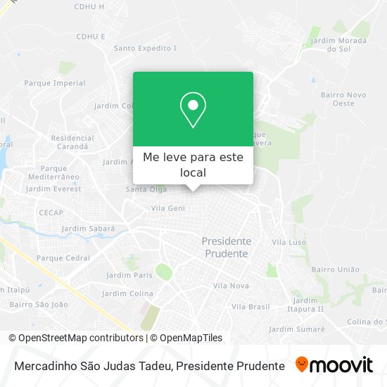 Mercadinho São Judas Tadeu mapa