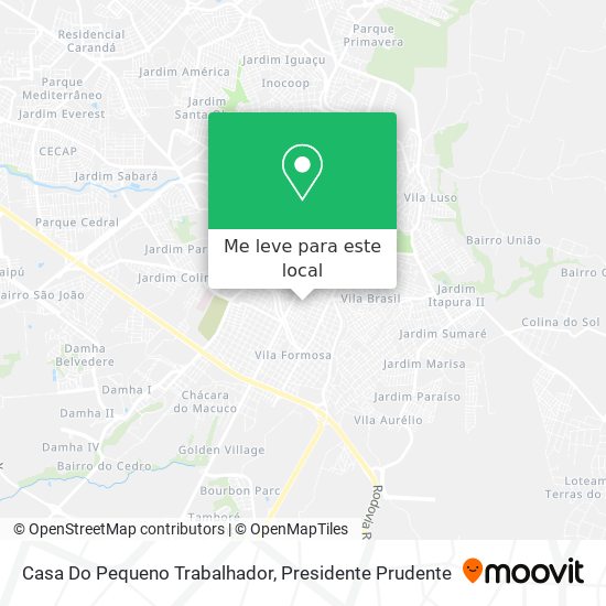 Casa Do Pequeno Trabalhador mapa