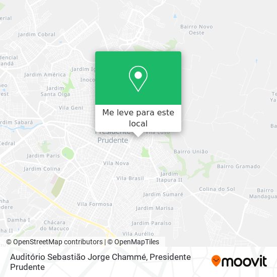 Auditório Sebastião Jorge Chammé mapa