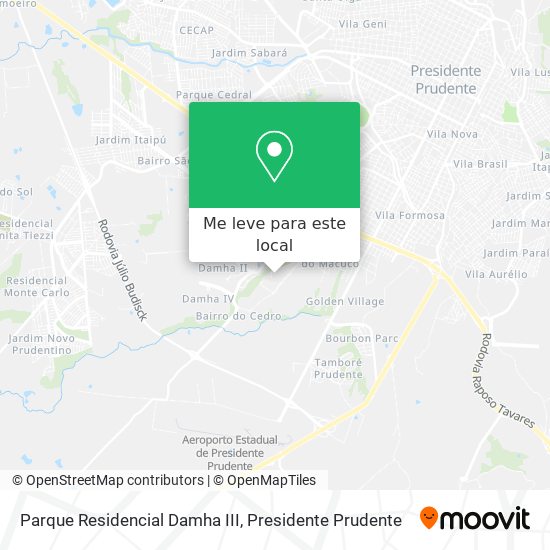 Parque Residencial Damha III mapa