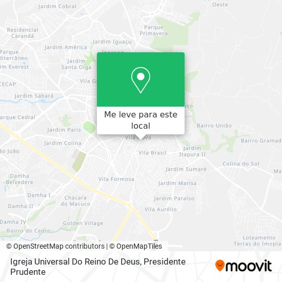 Igreja Universal Do Reino De Deus mapa