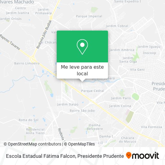 Escola Estadual Fátima Falcon mapa
