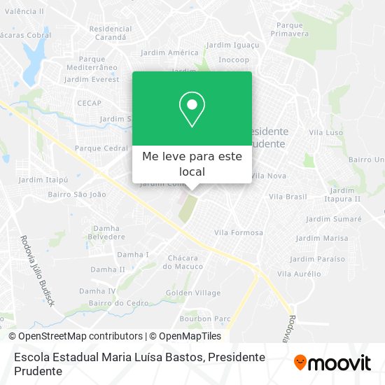 Escola Estadual Maria Luísa Bastos mapa