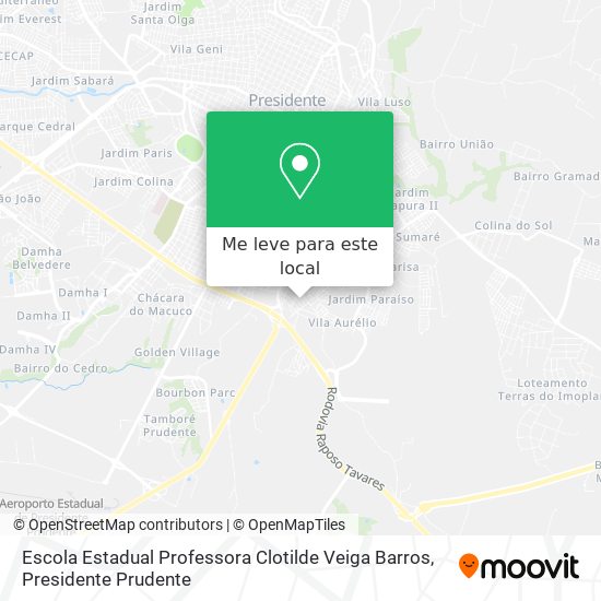 Escola Estadual Professora Clotilde Veiga Barros mapa