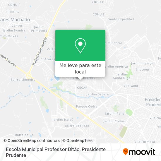 Escola Municipal Professor Ditão mapa