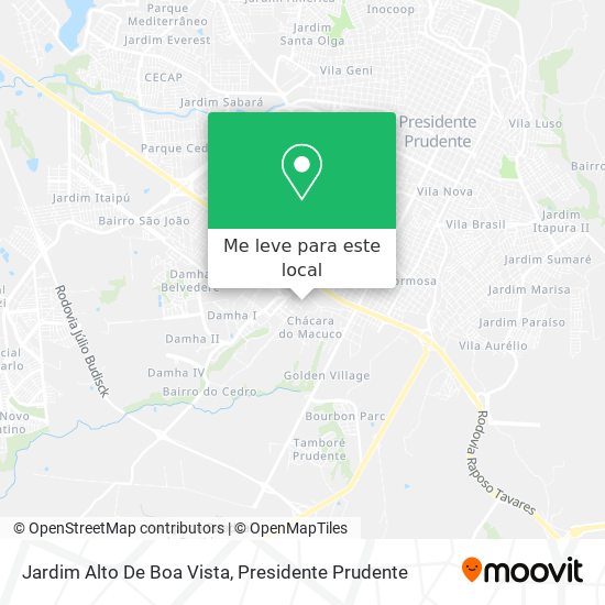 Jardim Alto De Boa Vista mapa