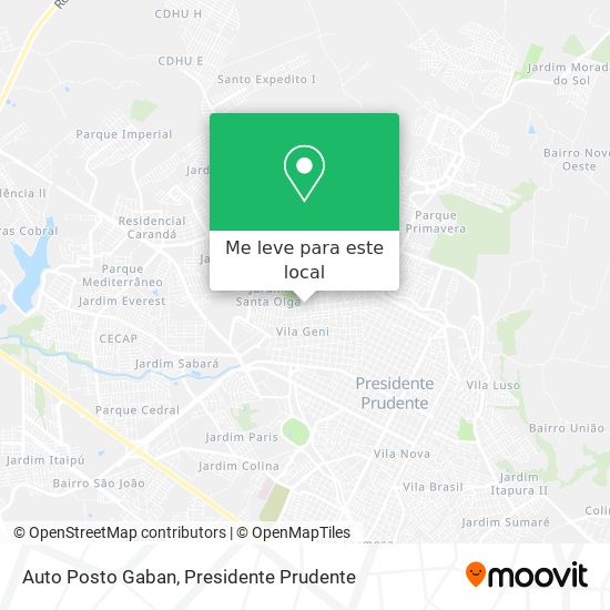 Auto Posto Gaban mapa