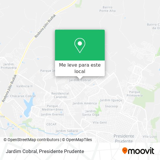 Jardim Cobral mapa