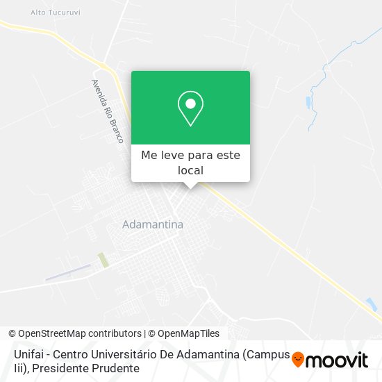 Unifai - Centro Universitário De Adamantina (Campus Iii) mapa