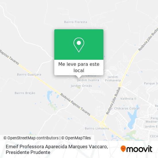 Emeif Professora Aparecida Marques Vaccaro mapa